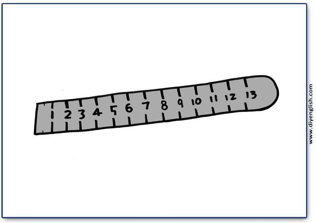 ruler – Blank – colour & write flashcard