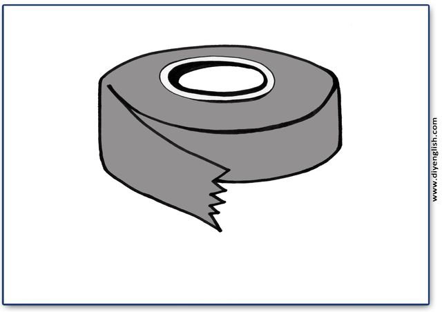 tape – Blank – colour & write flashcard