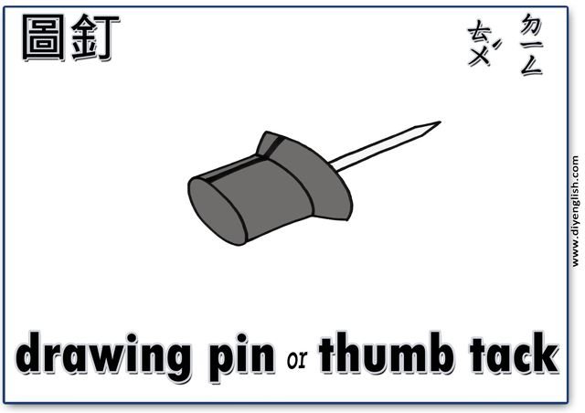 thumb tack – Chinese & English flashcard
