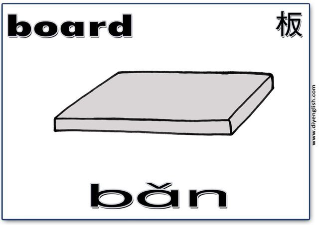 board – Chinese & Pinyin flashcard