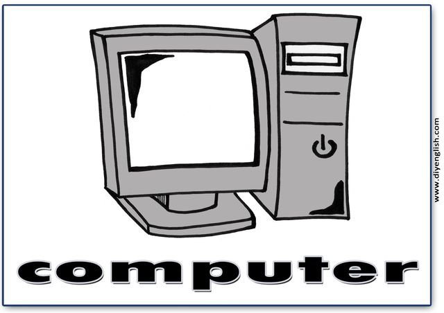 computer – English word flashcard