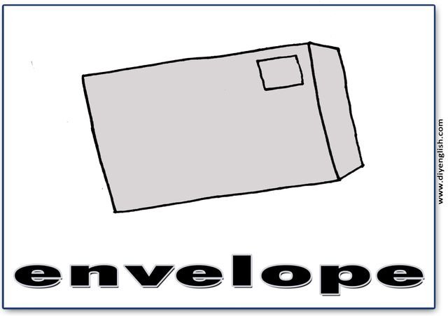 envelope – English word flashcard