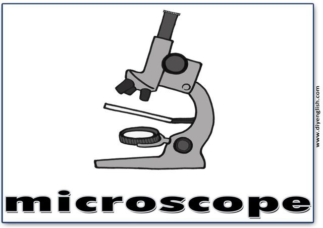 microscope – English word flashcard