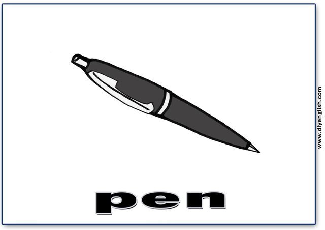 pen – English word flashcard