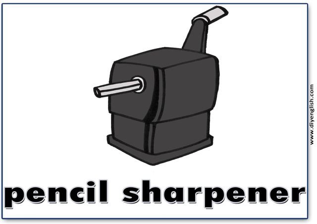 pencil sharpener – English word flashcard
