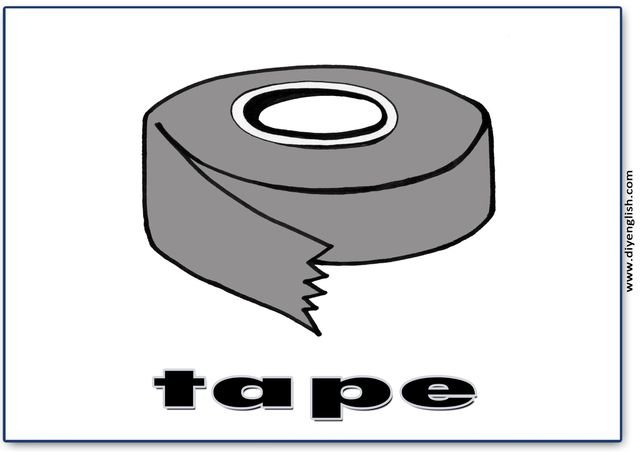 tape – English word flashcard