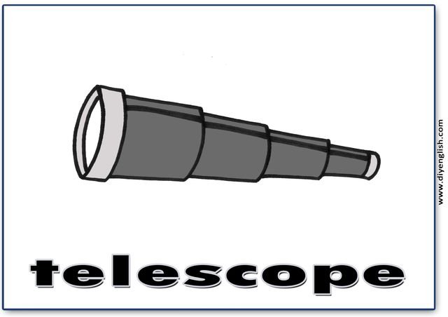 telescope – English word flashcard