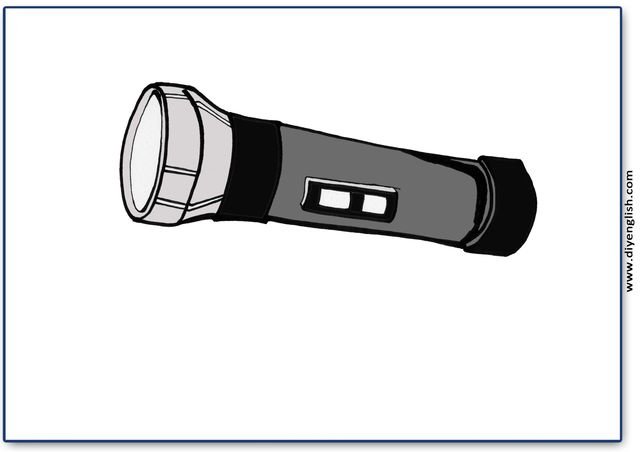 flashlight – Blank – colour & write flashcard
