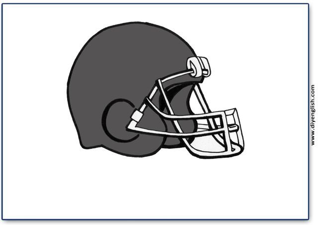 helmet – Blank – colour & write flashcard