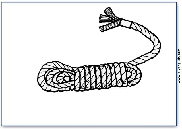 rope – Blank – colour & write flashcard