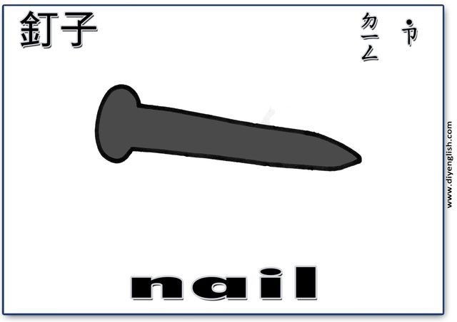 nail – Chinese & English flashcard