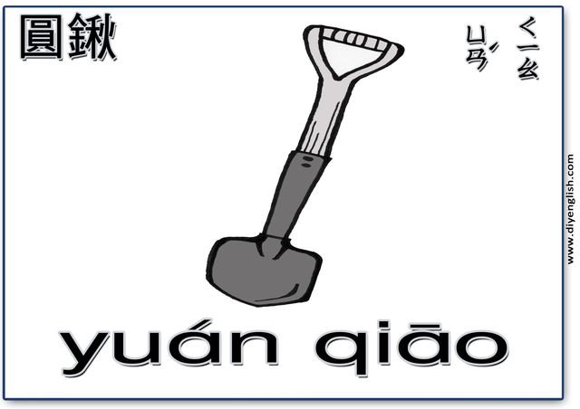 shovel – Chinese & Pinyin flashcard