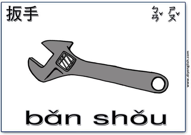 wrench – Chinese & Pinyin flashcard