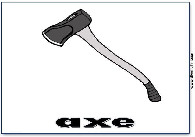 axe – English word flashcard