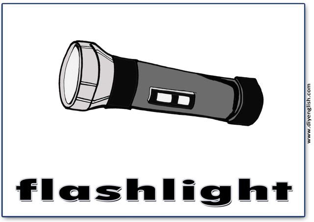 flashlight – English word flashcard