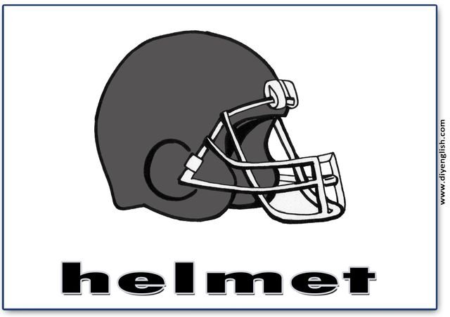 helmet – English word flashcard