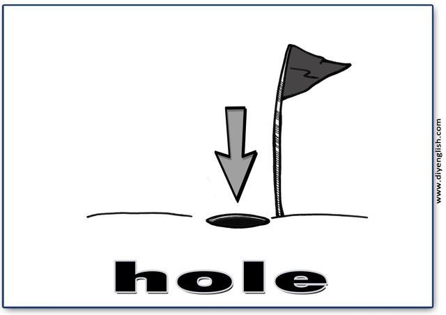 hole – English word flashcard