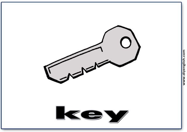 key – English word flashcard