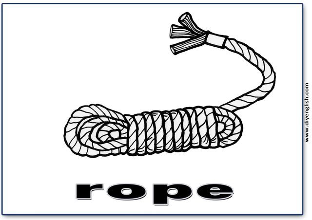 rope – English word flashcard
