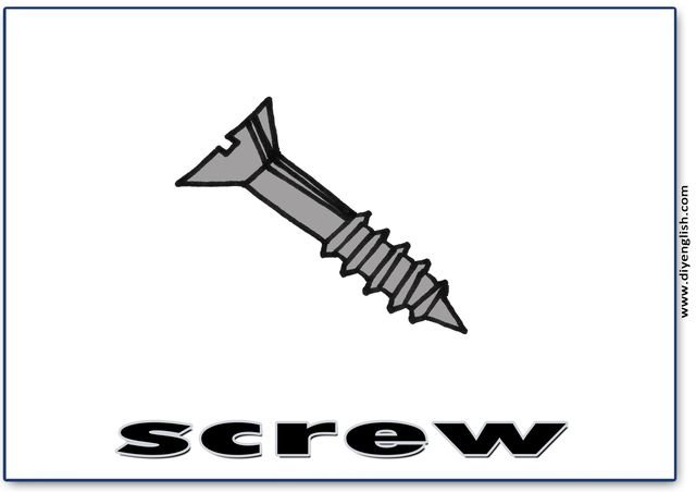 screw – English word flashcard