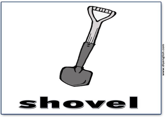 shovel – English word flashcard