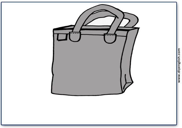 bag – Blank – colour & write flashcard