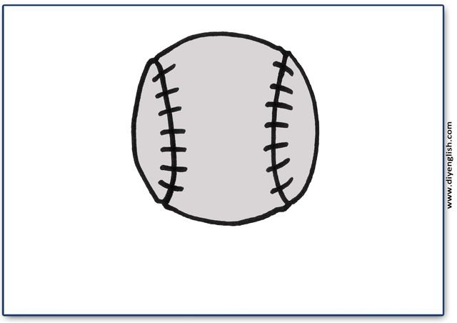 ball – Blank – colour & write flashcard