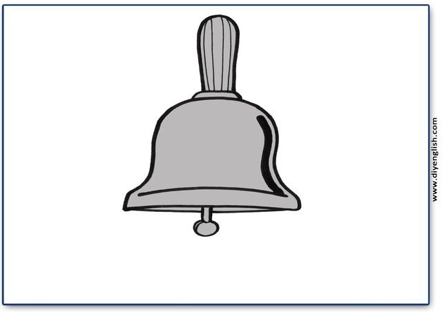 bell – Blank – colour & write flashcard