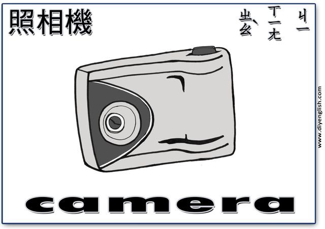 camera – Chinese & English flashcard
