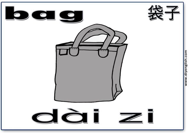 bag – Chinese & Pinyin flashcard