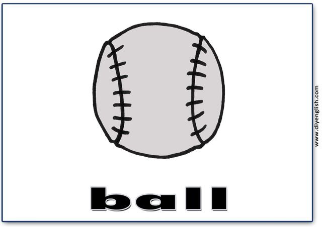 ball – English word flashcard