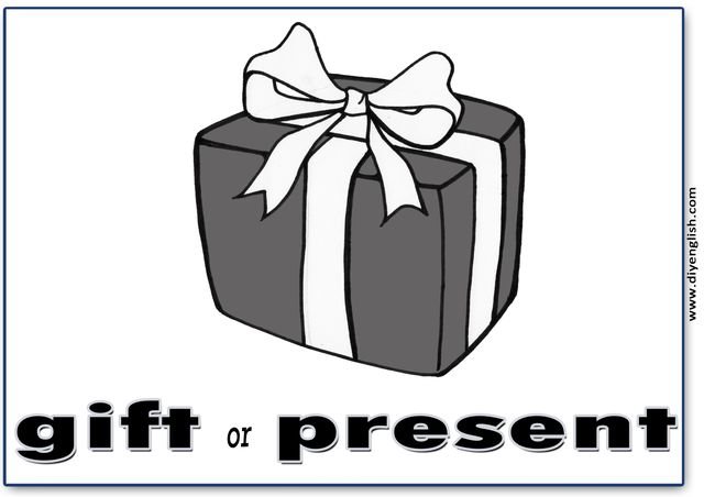 gift / present – English word flashcard