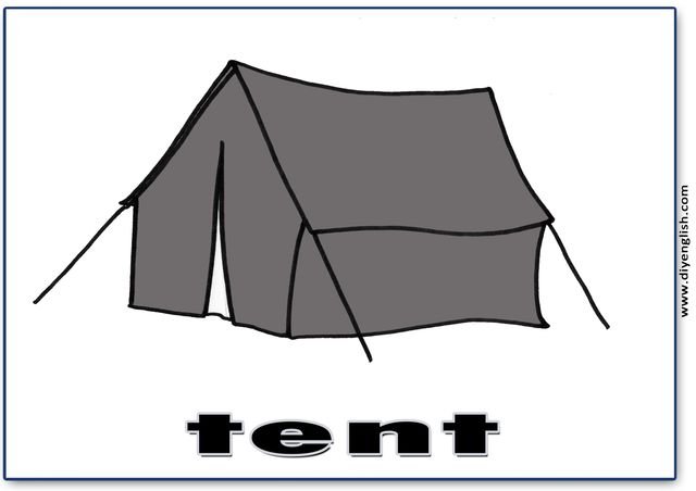 tent – English word flashcard