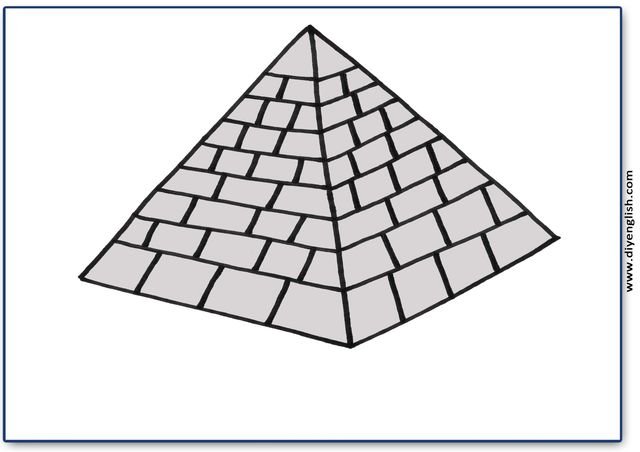 pyramid – Blank – colour & write flashcard