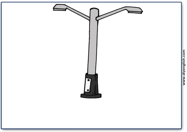 street lights – Blank – colour & write flashcard