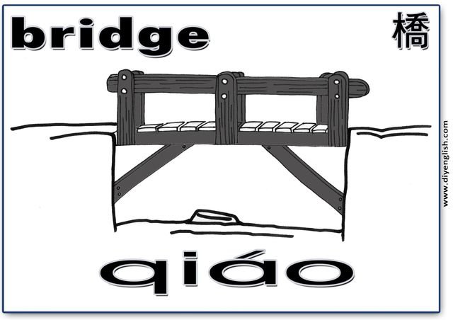 bridge – Chinese & Pinyin flashcard