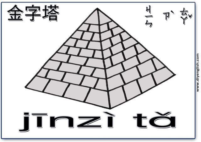 pyramid – Chinese & Pinyin flashcard