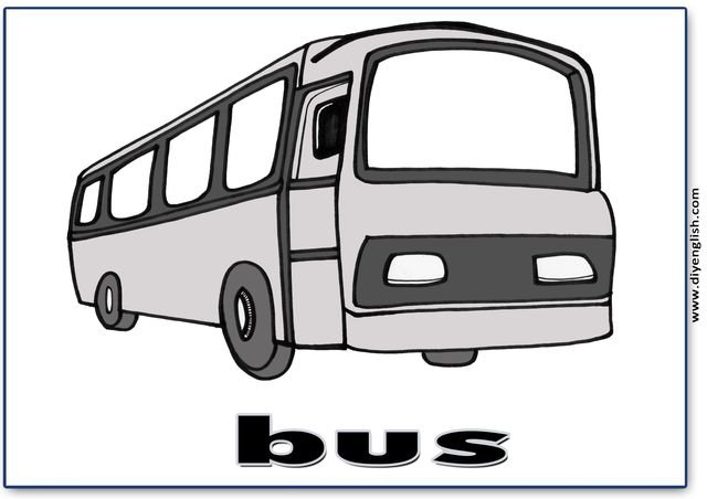 bus – English word flashcard