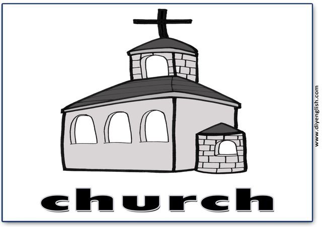 church – English word flashcard