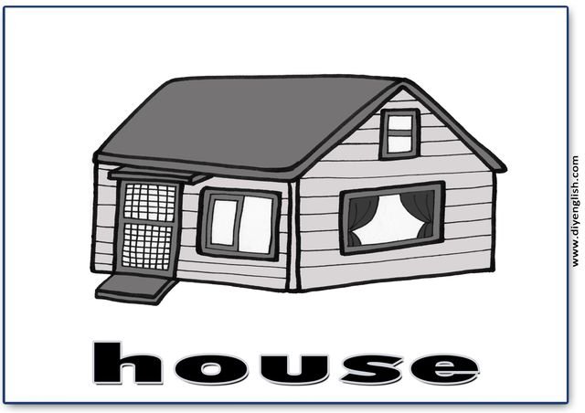 house – English word flashcard