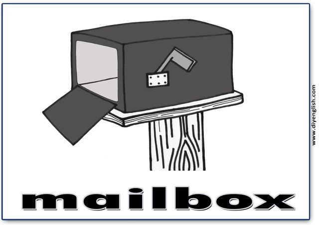 mailbox – English word flashcard