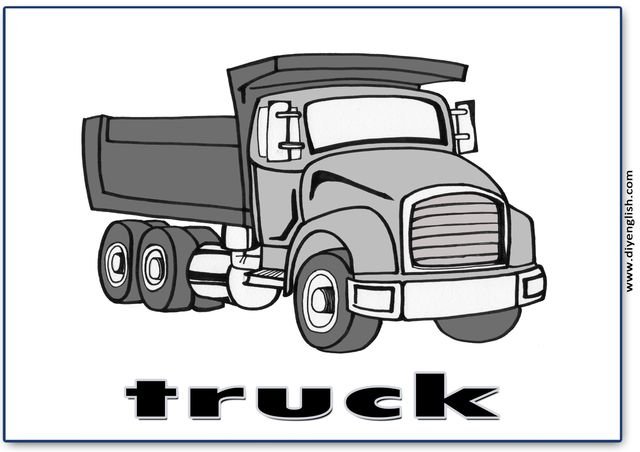 truck – English word flashcard