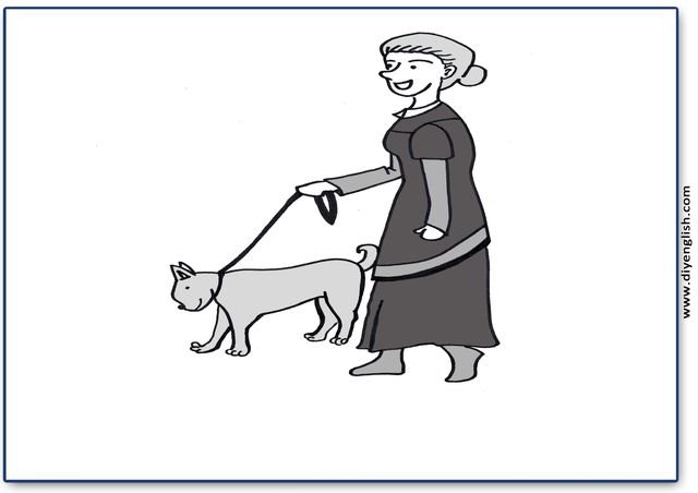 walk – Blank – colour & write flashcard