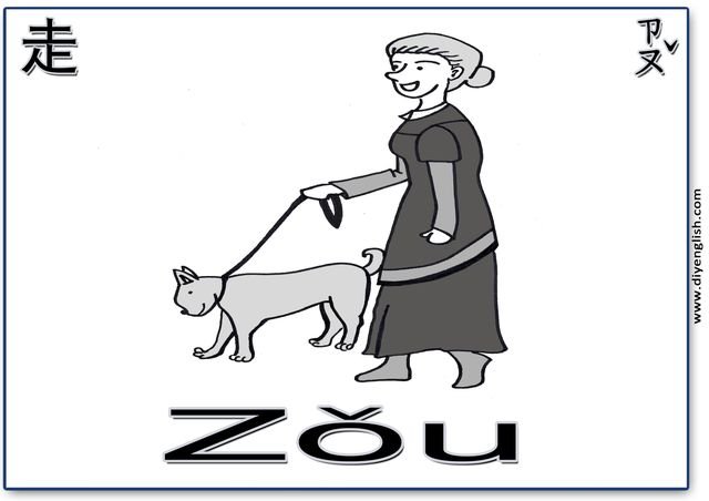walk – Chinese & Pinyin flashcard
