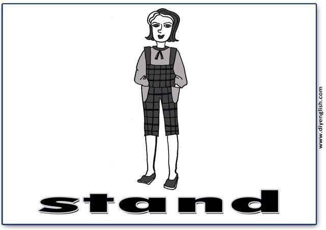 stand – English word flashcard