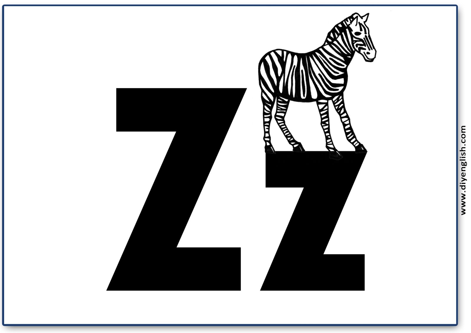 Letter Z flashcard